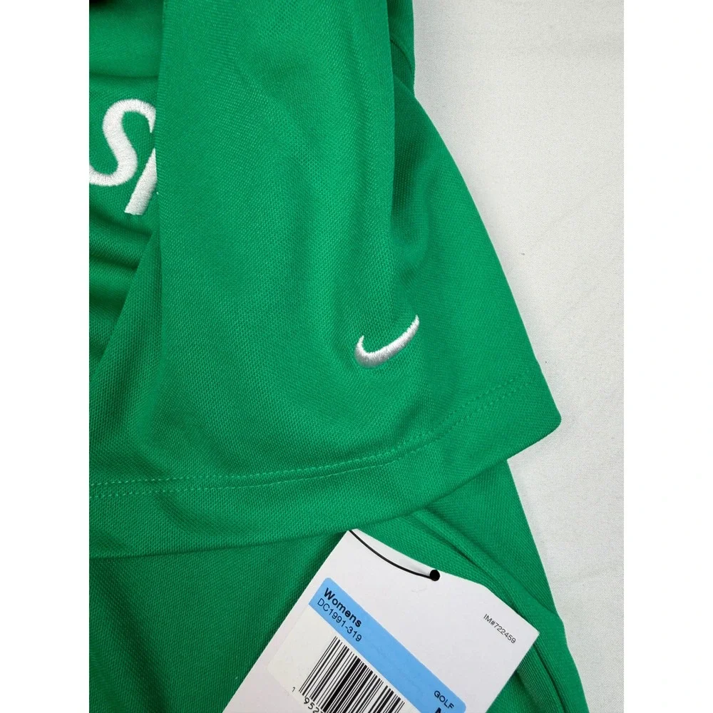 Nike Golf Sprite Polo Shirt Womens Medium Green Dri-FIT Short Sleeve DC1991-319
